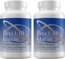 Suplemento de apoyo inmunitario Glucano de Beta 1.3D altamente purificado (Pack de 2-500 mg de fibra deglucano por cápsula)