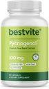 BESTVITE Pycnogenol 100mg (60 Capsules) - Francés Marítimo Pine Bark Extract - No Stearates - Gluten Free - Non GMO