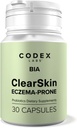 Codex Labs BIA Eczema Probiótico – 30 cápsulas sometidas Sinbiótico para la piel del Eczema-Prone con probióticos clínicos y prebióticos Blueberry ¦ Gut-Skin Barrier & Immune Support  durable 30-Day Supply