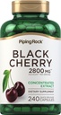 Piping Rock Black Cherry Extracto Concentrate Silencio 2800 mg Silencio 240 cápsulas Silencio no GMO, Gluten suplemento gratis