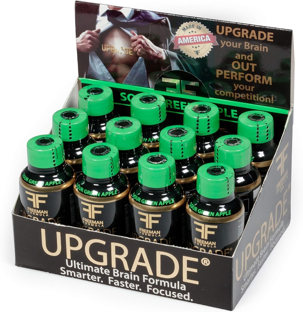 Suplemento cerebral de actualización - Mejoras de memoria, concentración, foco " Claridad - Blend propietario de AAKG con Beta Alanine, Alpha GPC, Green Tea " Ginkgo Biloba-2 Fl oz (12 Pack)