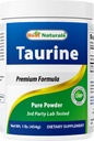 Mejores Naturales 100% Pure Taurine Powder Forma gratuita - Taurine 1000mg por Serving - 1 Lb (454 gm) (1 LB (Pack of 1))