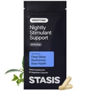 Estasis Noche - Cápsulas de calma y sueño para pareja con Estimulante - Skullcap, Magnolia Bark, Magnesio para el sueño, y Astaxanthin Suplementos para la relajación y el soporte de humor - 25 Servimientos