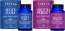 FRISKA Hombres " Nightly Probiotic Bundle peru Digestive Enzymes " Probiotics Suplemento  Male " Nightime Digestion " Bloating Support ← 30 cápsulas por botella