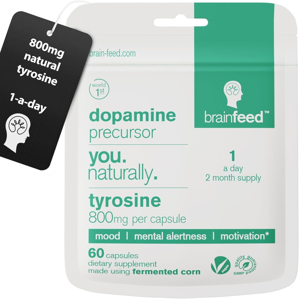 Suplementos de Dopamina ← 800mg l-tyrosine suplemento Silencio Natural Dopamine Booster Para Focus, Energía, Alerta " Motivation TEN 60 cápsulas – 1 al día ANTE Dopamine Brain Food Supplement TENA