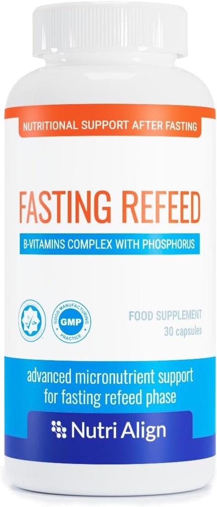 Nutri-Align Fasting Refeed Multivitamínico Silencio 30 Ayuno Multi Capsules de vitamina Silencio Multivitamínico para Hombres & Mujeres ← Vitamina B Complejo, Fisforo & Vitamina D & C Ayunamiento Multivitaminas
