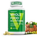 Multivitamínico Vegano con Hierro, Multivitamínico diario para hombres y mujeres, Multi Vitaminas metiladas, B-Complex, Frutas & Verduras, Enzimas, Omegas, Mushroom, No GMO, 90 Conde