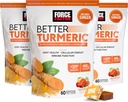 Factor de fuerza Mejor Turmérico Soporte Conjunto Suplemento para la salud conjunta de estrés extra, con hidro Curc Turmeric Curcumin with Black Pepper for Superior Absorption, Fruit Splash, 180 Soft Chews