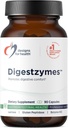 Diseños para Digestzymes de Salud - Enzimas Digestivos + Hidrocloruro de Betaine para Gas & Bloating Relief - Pepsin, Ox Bile, Enzyme de Lactase & Lipase Enzymes for Digestion (90 cápsulas)