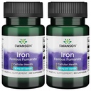 Swanson Iron (Ferrous Fumarate) - Suplemento Mineral Promoción de Energía Apoyo - Alta Concentración Formula Assists in Oxygen Delivery & Fatty Acid Metabolism 60 Sgels (2 Pack)
