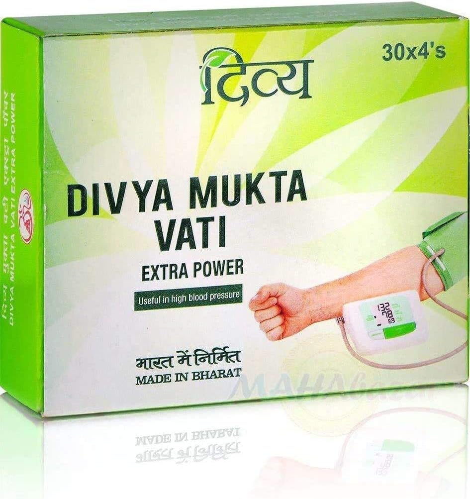 Original Patanjali Divya Muktavati, Potencia extra 120 Conde, Ayurvedic, 100% Natural