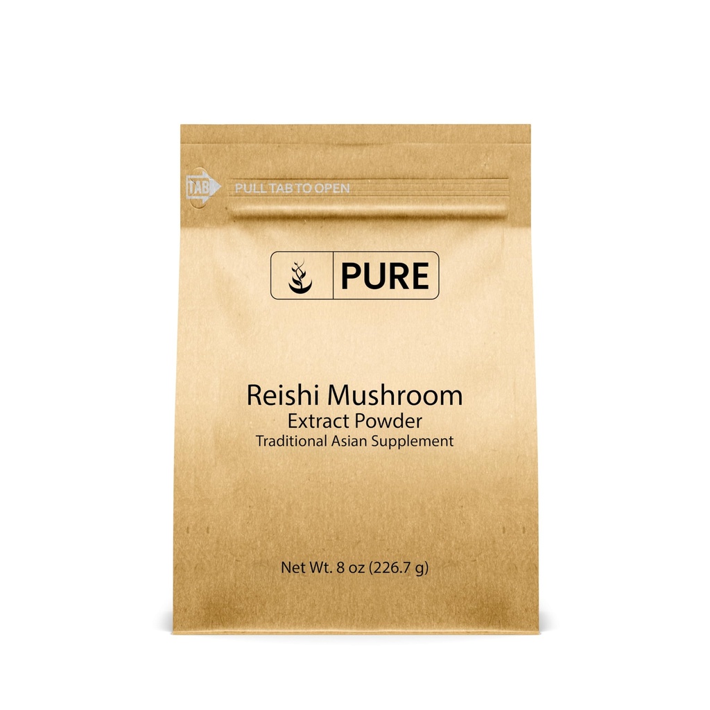 PURE ORIGINAL INGREDIENTES Reishi Mushroom (8oz) Lingzhi, Suplemento Tradicional, Non-GMO, Lab-Verified