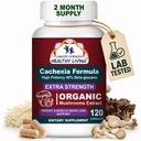 CANCER SCIENCES Cachexia Suplemento, USDA Certified Organic Mushrooms Extract Capsules, Extra Strength 1,500 mg, High Potency 40% Beta-Glucans, Immune & Metabolic Support, Weight & Muscle Mass Support