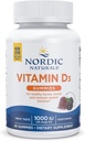 Naturales nórdicos Vitamina D3 Gummies, Berry silvestre - 60 Gummies - 1000 UI Vitamina D3 - Gran sabor - Huesos saludables, Mood & Función del sistema inmunológico - No GMO - 60 servicios