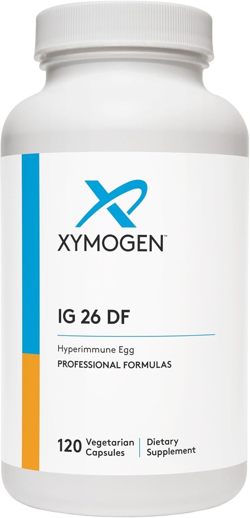 XYMOGEN IG 26 - Suplemento de inmunoglobulina con IgY Max - Colostrum sin lácteos Alternativa derivada de Hiperinmune Egg - Cytokine Balance & Immune Support - Anteriormente IG 26 DF (120 cápsulas)