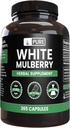 Ingredientes originales puros Mulberry blanca (365 capsules) No hay magnesio o rifles de arroz, siempre puros, laboratorio verificado