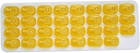 31 días Organizador mensual de píldoras para la gestión de medicamentos fáciles - Mantente en la pista con las cajas diarias de suplemento de vitamina, listo para viajar - Amarillo