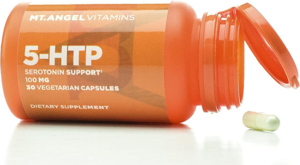 [BRSWI2YFAZ7WKYI3] Mt. Angel Vitaminas - 5-HTP, soporte de serotonina (30 cápsulas vegetarianas)