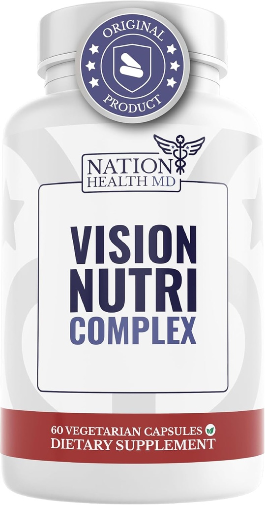 Complejo de Visión Nutri - Vitaminas Oculares con Lutein, Bilberry - Salud Ojo y Visión para Mujeres - 60 cápsulas