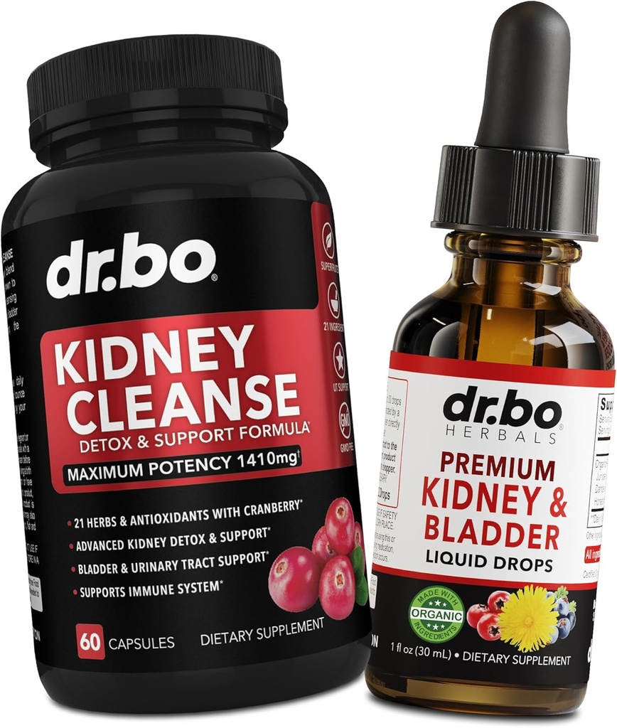 Kidney Cleanse Detox Support Suplemento " Bladder Health Drops - Organic Kidney Bladder Suplementos Drops " Juniper Berry Cleavers Dandelion Cranberry - Kidneys Renal " Urinary Suplementos de Tract