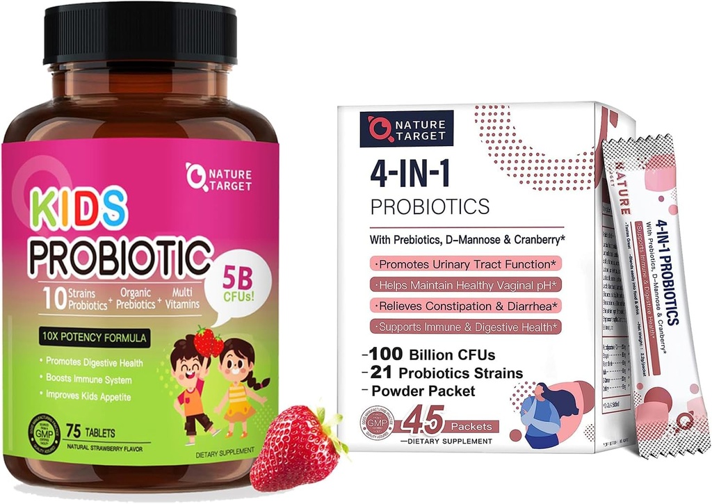 NATURE TARGET Probióticos para mujeres + niños probióticos
