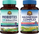 Vitalitown Probiotic + Magnesium Bundle (Pack of 2) ← Probiotics 120 Billion (Item 1) & 6-in-1 Magnesium Complex (Item 2) ← Gut, Bone, Muscle, Sleep Health TEN Vegan ANTE 30 Capsules & 120 Capsules