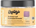 Piel Juvenil Chewsy, Vitaminas Frutas, Fórmula de Radiancia y Hidración, Ácido Hialurónico, Extracto de semillas de uva, Antioxidantes & Minerales, Vitaminas Raspberry Lemonade Flavor 30-Day Supply