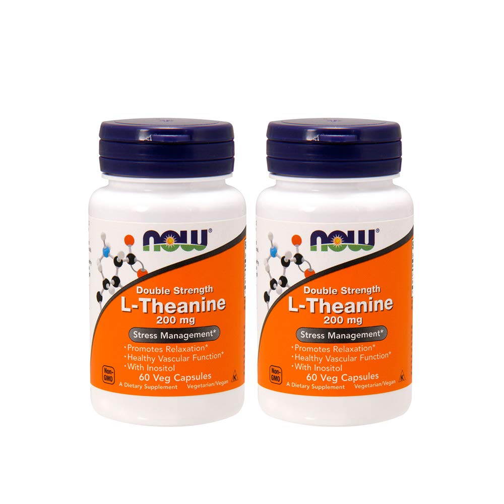 AHORA Alimentos L-Theanina 200 mg, 60 cápsula vegetal (2 Pack)