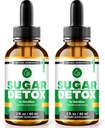 (2 Pack) Sugar Detox Drops, SugarDetox Drops, 21-Day Sugar Detox Challenge, All-Natural Liquidse para principiantes, Premium Blood Formula Gotas Comentarios (60 Servings)