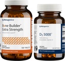Metagenics Bundle - Bone Builder Extra Strength " D3 5000-180 Tablets of Bone Builder* - 20 Softgels de D3 5000 para soporte inmune y salud cardíaca*