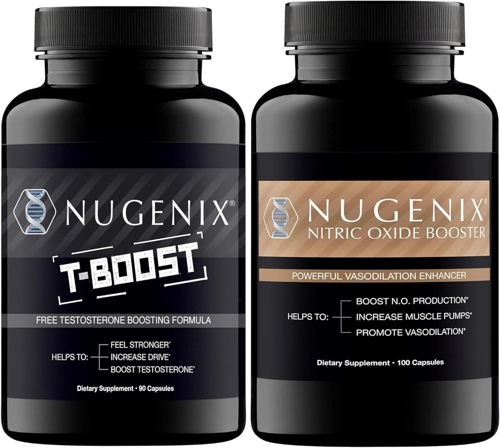 [BRSRAYL5OIIQYAY2] Nugenix Nitric Oxide Booster y T-Boost Free Testosterone Booster para Hombres