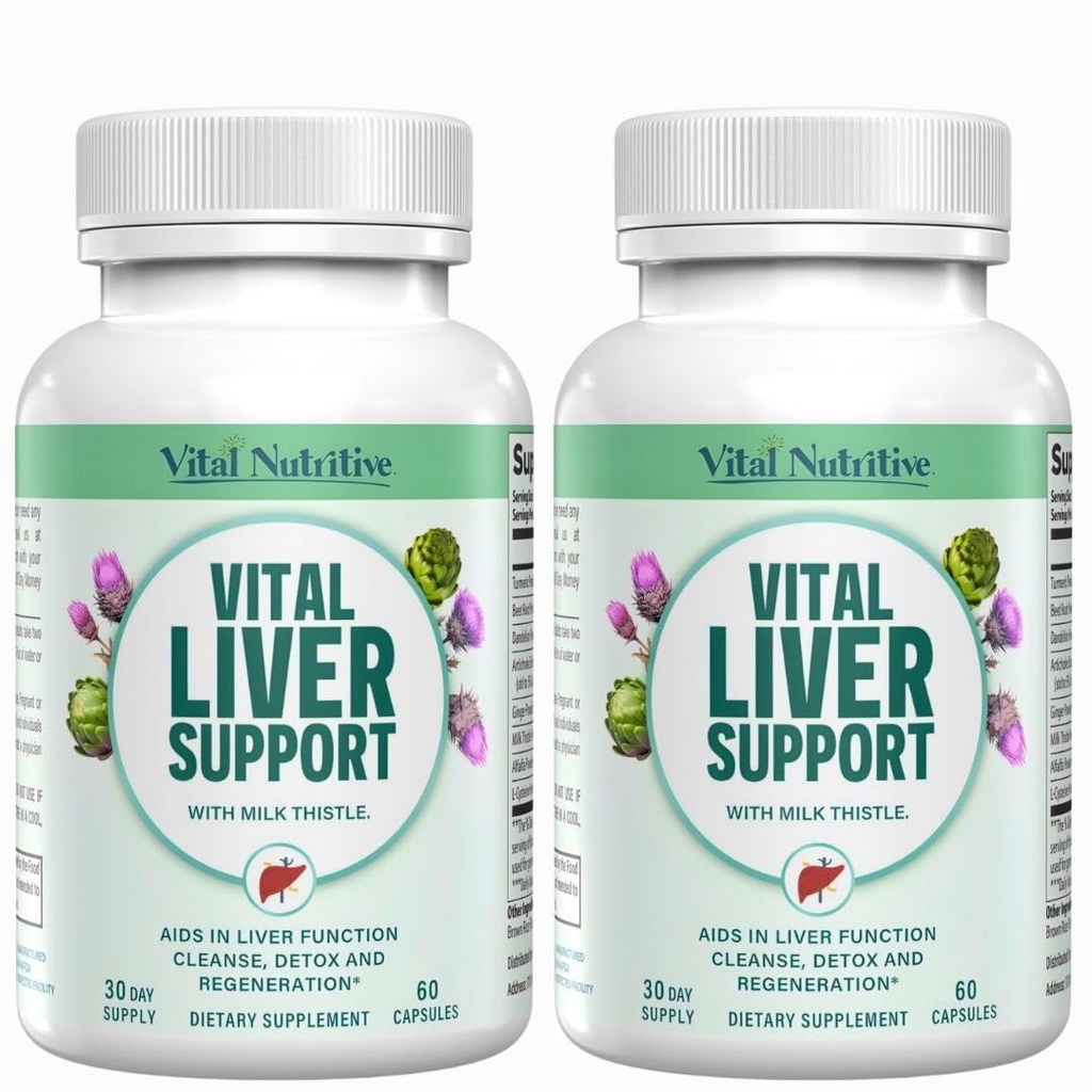 Soporte Vital Liver - Premium Liver Cleanse Detox " Reparar Fórmula con carburante de leche soporta salud y limpieza de desintoxicación