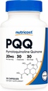 Nutricost PQQ (Pyrroloquinoline Quinone) 20mg, 30 cápsulas - cápsulas vegetarianas, no transgénicos, sin gluten