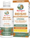 MaryRuth Orgánicas Reishi Vegan Mushroom Suplemento Silencio Ultra Absorción Liposomal Silencio Immune Apoyo con 200mg Beta-Glucans, Vegan ←Full Spectrum Reishi Mushrooms Fruiting Body tención 7.6 oz,