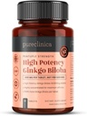 Purclinica Ginkgo de alta potencia Biloba 30,000mg x 90 Tabletas - 3 meses de suministro - 5 veces La fuerza de los productos del competidor