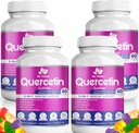 Quercetina Gummies por BioVitalica - Quercetina con Bromelaina Vitamina C y Zinc & Elderberry + Vitamina D3-5 en 1 Apoyo Inmunitario - Zinc Quercetin 750 mg para niños y adultos (4, Quercetina)