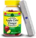 Manijas de vinagre de manzana 500 mg – 60 Conde, manijas ACV con sabor natural de manzana, manteca de bienestar diario, suplemento de ACV vegetariano, soporte digestivo + organizador de píldoras de 7 días Incluido (Pack de 1)