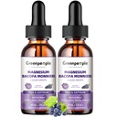 GREENPEOPLE Magnesium Glycinate Liquid Drops - 1000mg 5-in-1 High Absorption Liquid Magnesium for Sleep with D3/K2/B6 ← Fast-Acting, Bone, Muscle &amp; Sleep ← Sugar-Free Grape Flavor, 2fl Oz 2 Pack