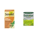 Senokot Extra Strength Natural Vegetable Laxative for Gentle Overnight Relief Occasional Constipation, 36 Conde " Dulcolax Stimulant Laxative Tablets (100 Conde) Gentle Overnight Constipation Relief