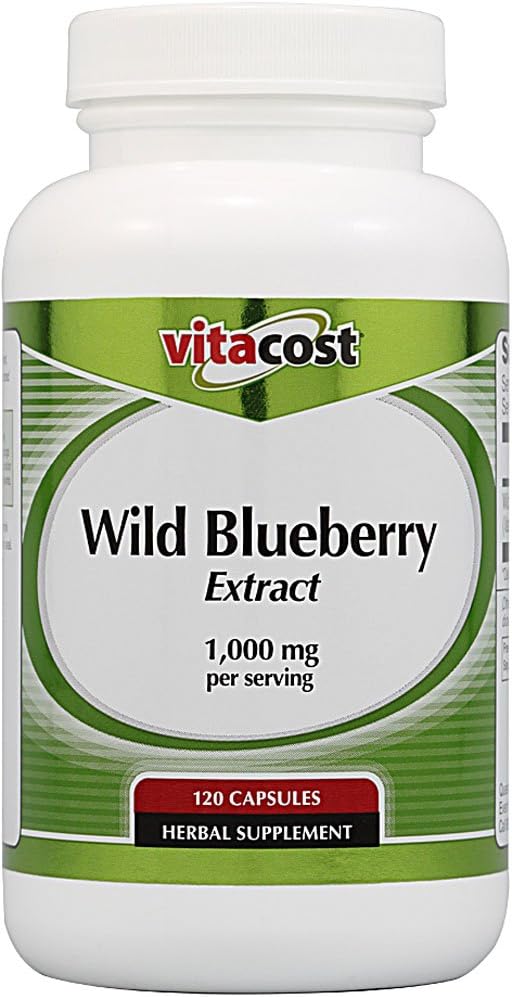 Extracto de arándanos silvestres Vitacost - 1.000 mg por por porción - 120 cápsulas