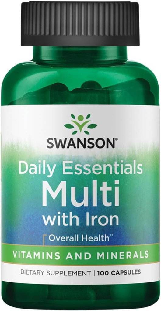 Swanson Multi y Mineral Daily Men's Women's Multivitamin Multimineral Health Supplement 100 Capsules (Caps)