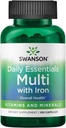 Swanson Multi y Mineral Daily Men's Women's Multivitamin Multimineral Health Supplement 100 Capsules (Caps)