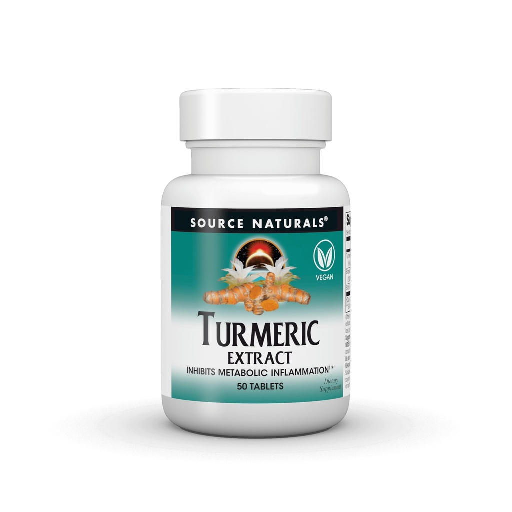Fuente Naturals Extracto Turmérico - Apoyos Respuesta Inflamatoria Saludable - 50 Tablas