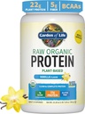Garden of Life Protein Powder, Vegan Protein Powder, BCAA, Probiotics " Digestive Enzymes, Gluten " Lactose Free, Vanilla, 1.5 LB