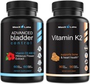 Suplemento avanzado de control de la vejiga para mujeres y hombres 60 cápsulas + Suplemento de vitamina K2 - Vitamina Full Spectrum K2 MK7, MK4 & Calcium - 90 cápsulas