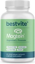 BESTVITE Magtein Magnesium L-Threonate Capsules - 2000mg por Serving (120 cápsulas vegetarianas) - Magnesio patentado y biodisponible - No Stearates - No Fillers - Vegan - No GMO - Gluten Free