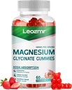 Magnesio Glycinate Gummies 1000mg - Suplemento de Potasio de Magnesio Libre de Azúcar con Vitamina D, B6, CoQ10 para calma Mood & Sleep Support - 60 Gummies de Fresa