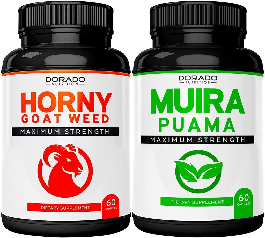 Fadogia Agrestis y Tongkat Ali (120 Conteo) Athletic Performance & Muscle Mass Performance Blend y Muira Puama Root Extract (60 Conde) Premium Capsules Tested for Potency & Purity - USA Made