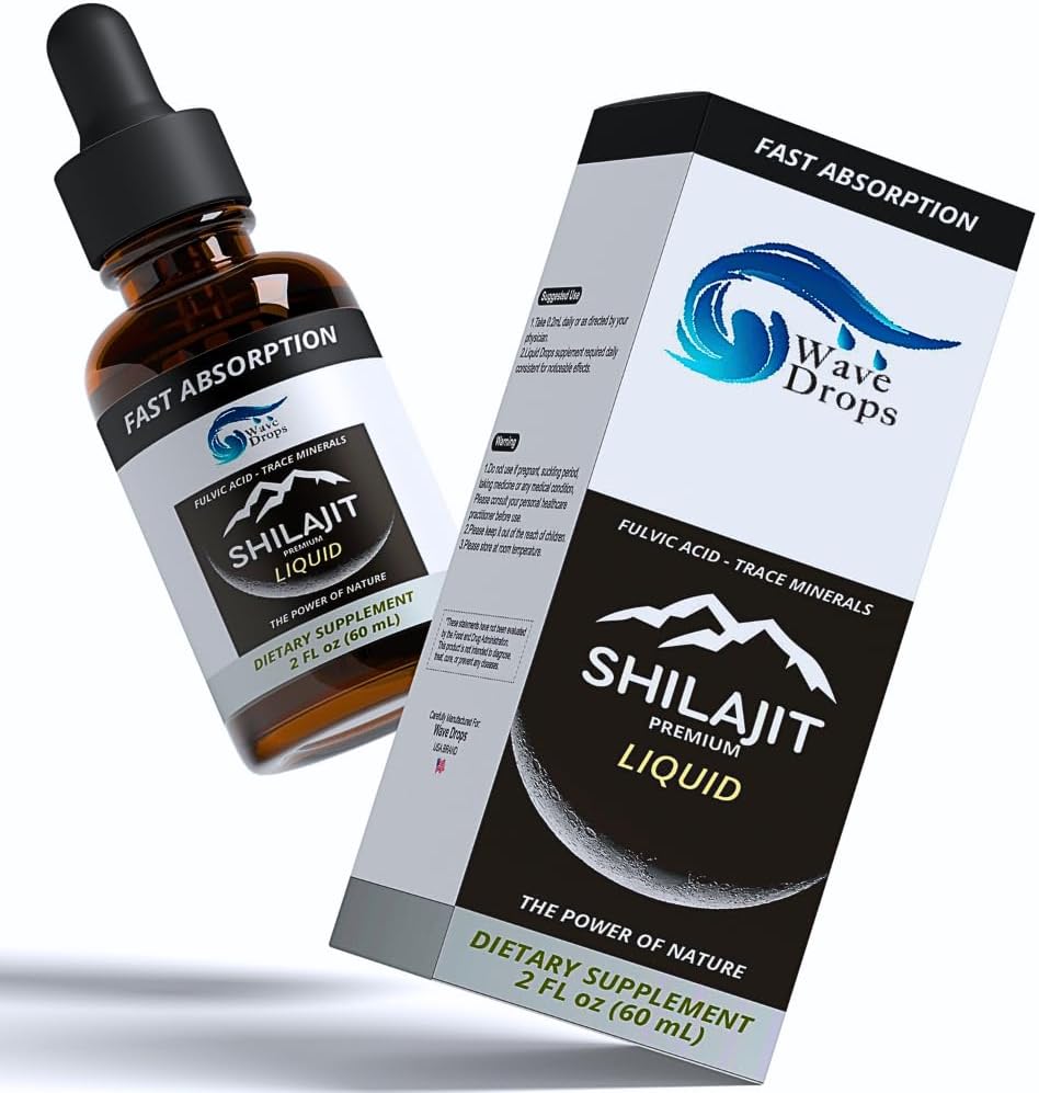 Pure Himalayan Shilajit Resin Liquid ← High Potency,Authentic,Natural tención para Detox Cleanse Immune Soporte Cerebro Booster y Energía Silencio Contiene Fulvic Acid Trace Minerals  2 Fl Oz