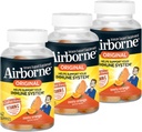 Airborne 750mg Vitamina C Immune Support Suplemento Gummies for Adults, Zesty Orange Flavor, Gluten Free Crafted Blend with Powerful Antioxidants Vitaminas C & E, 42 Gummies (3 Pack)